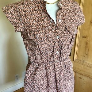 Betabrand Poop Emoji Shirtwaist Dress